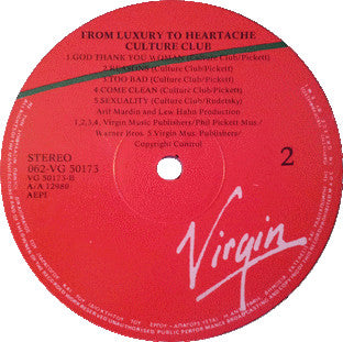 Culture Club : From Luxury To Heartache (LP, Album)