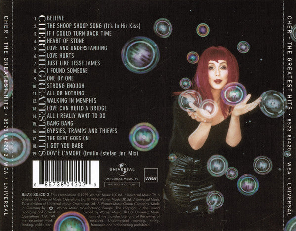 Cher : The Greatest Hits (CD, Comp, No )