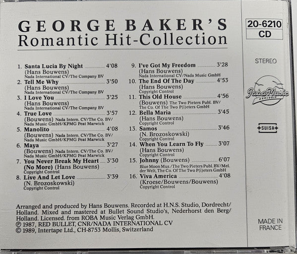 George Baker : Romantic Hit Collection (CD, Comp)