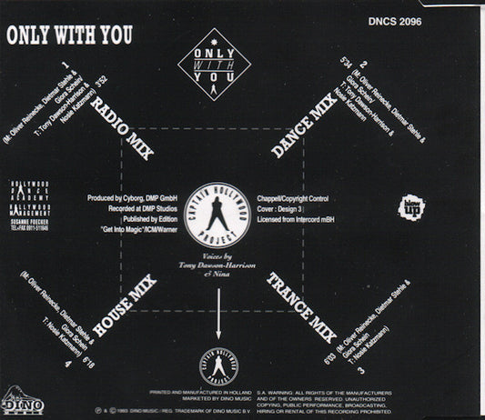 Captain Hollywood Project : Only With You (CD, Maxi)