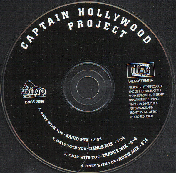 Captain Hollywood Project : Only With You (CD, Maxi)
