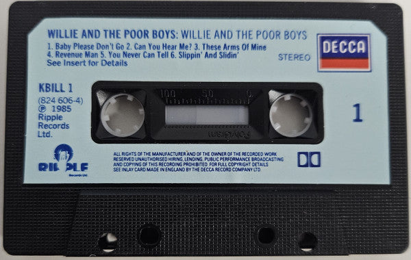 Willie And The Poor Boys : Willie And The Poor Boys (Cass, Album)