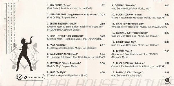 Frankie Bones : Global House Culture Vol 2 (CD, Mixed)
