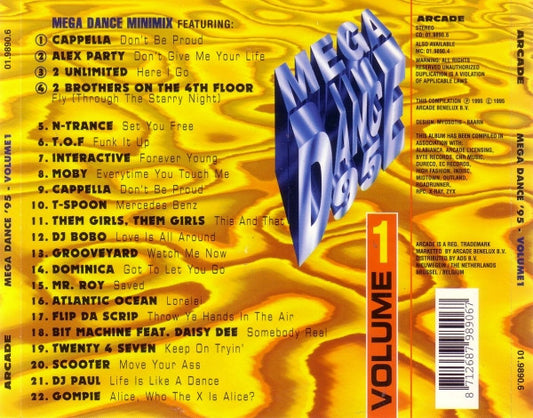 Various : Mega Dance '95 - Volume 1 (CD, Comp, P/Mixed)