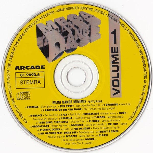 Various : Mega Dance '95 - Volume 1 (CD, Comp, P/Mixed)