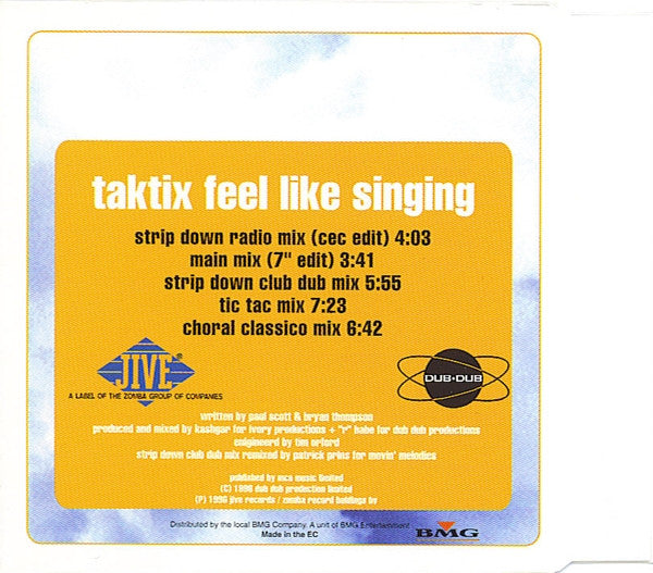 Tak Tix : Feel Like Singing (CD, Maxi)