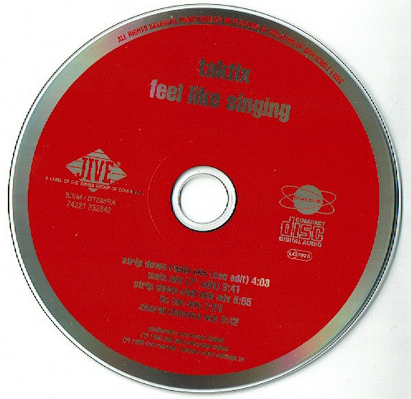 Tak Tix : Feel Like Singing (CD, Maxi)