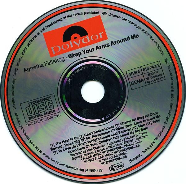 Agnetha Fältskog : Wrap Your Arms Around Me (CD, Album, RE)