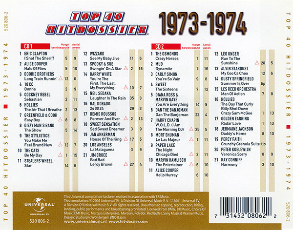 Various : Top 40 Hitdossier 1973-1974 (2xCD, Comp)