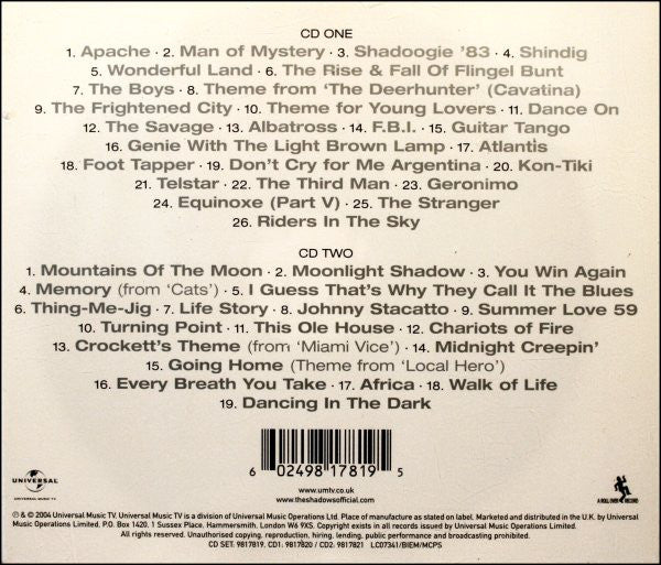 The Shadows : Life Story (The Very Best Of The Shadows) (2xCD, Comp)