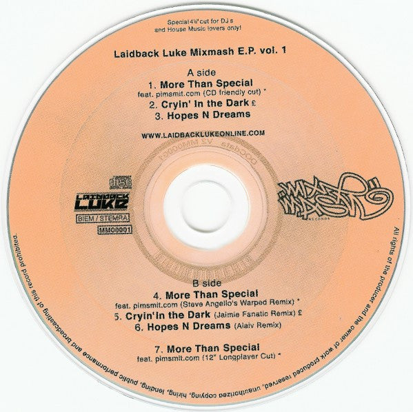 Laidback Luke : Mixmash E.P. Vol. 1 (CD, EP)