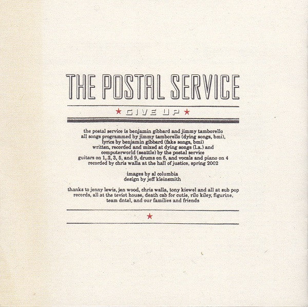 The Postal Service : Give Up (CD, Album)
