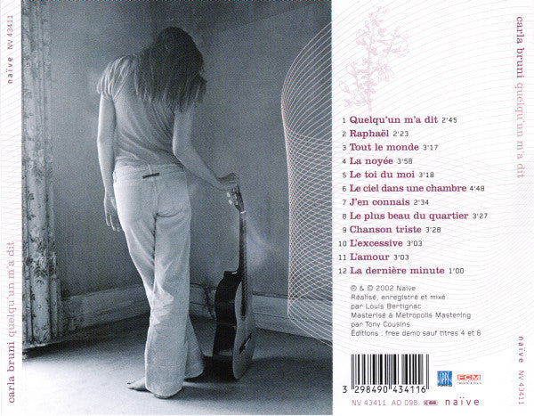 Carla Bruni : Quelqu'un M'a Dit (CD, Album)