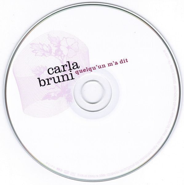 Carla Bruni : Quelqu'un M'a Dit (CD, Album)