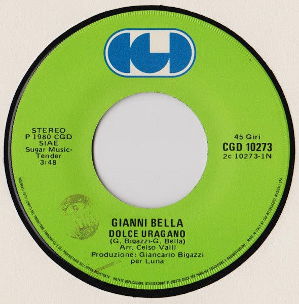 Gianni Bella : Dolce Uragano (7")