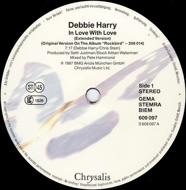 Deborah Harry : In Love With Love (12", Maxi)