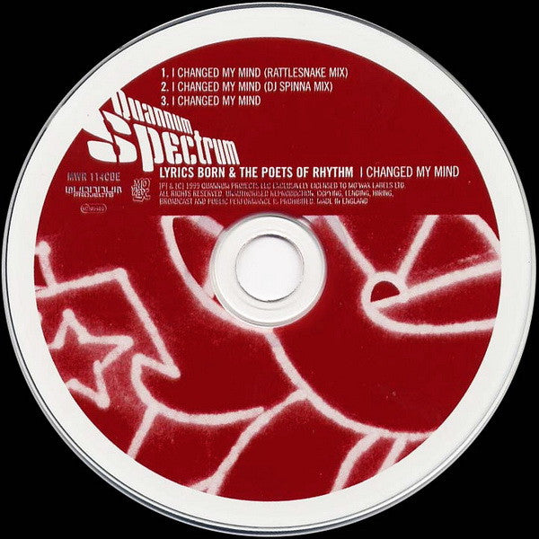 Quannum MC's Feat. Lyrics Born & The Poets Of Rhythm : I Changed My Mind (CD, Single, J-C)