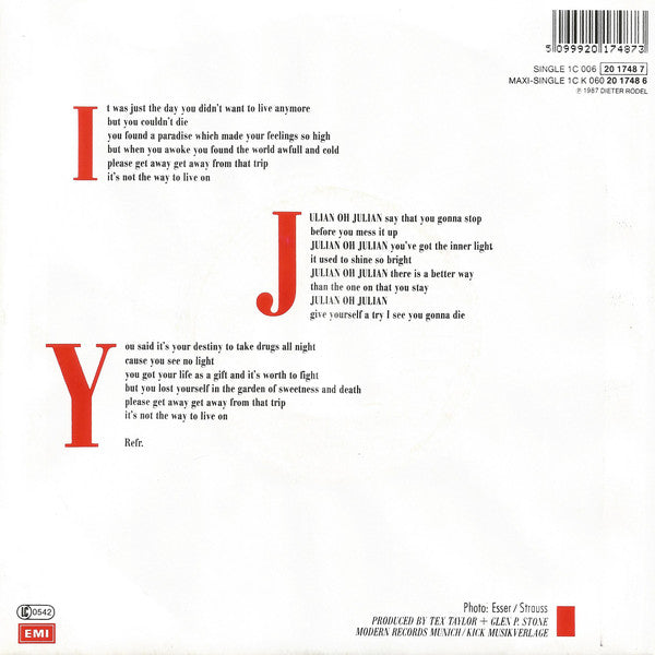 Mandy Winter : Julian (7", Single)