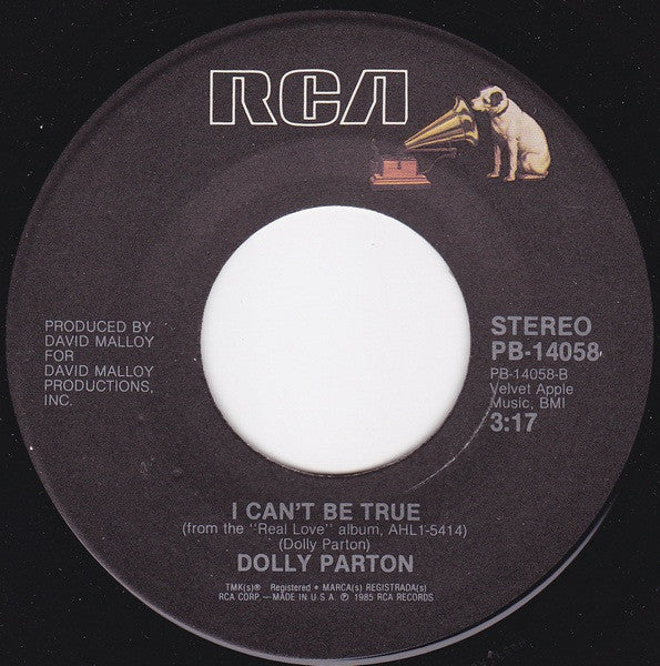 Dolly Parton Duet With Kenny Rogers : Real Love (7", Single, Ind)