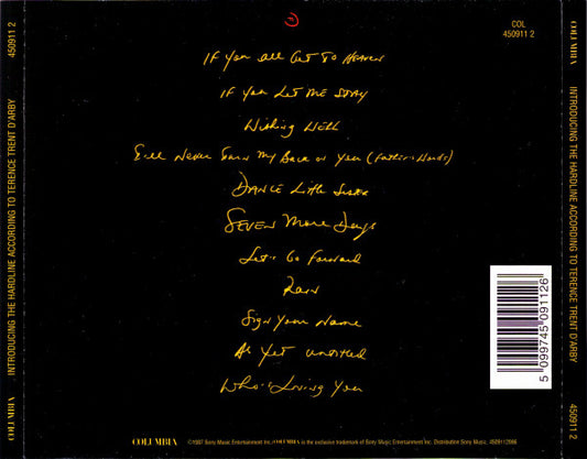 Terence Trent D'Arby : Introducing The Hardline According To Terence Trent D'Arby (CD, Album, RE)
