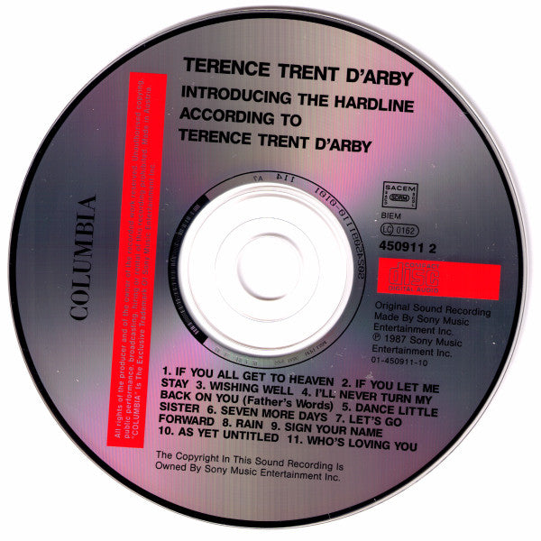 Terence Trent D'Arby : Introducing The Hardline According To Terence Trent D'Arby (CD, Album, RE)