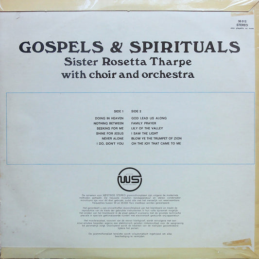 Sister Rosetta Tharpe With The Gospel Tabernacle Choir And Players : Gospels & Spirituals (LP, Album, RE)