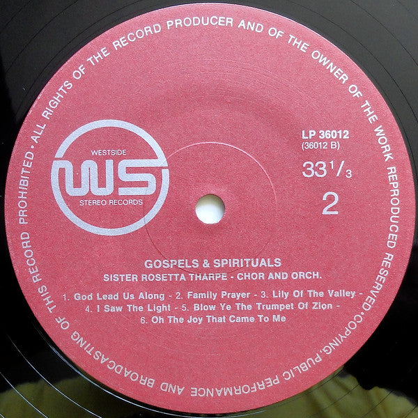 Sister Rosetta Tharpe With The Gospel Tabernacle Choir And Players : Gospels & Spirituals (LP, Album, RE)
