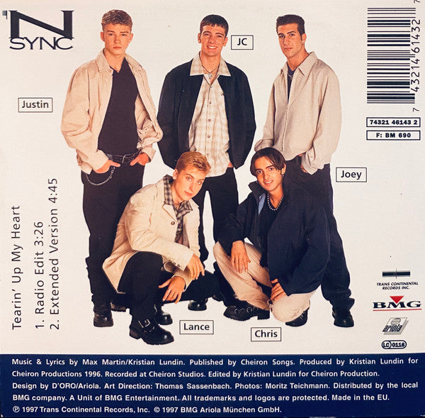 *NSYNC : Tearin' Up My Heart (CD, Single, Car)