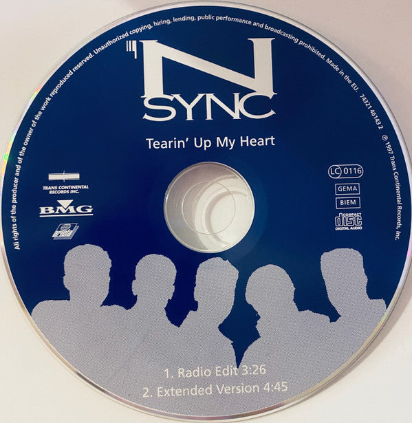 *NSYNC : Tearin' Up My Heart (CD, Single, Car)