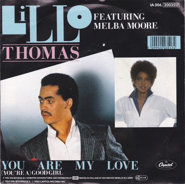 Lillo Thomas Featuring Melba Moore : You Are My Love (7")