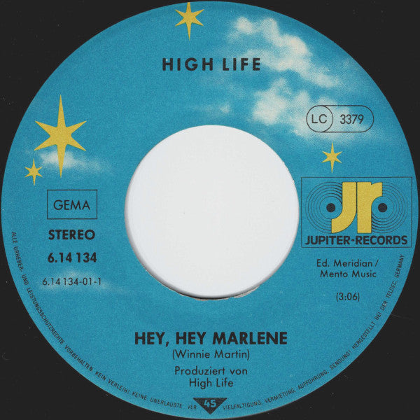High Life Skiffle Group : Hey, Hey Marlene (7", Single)