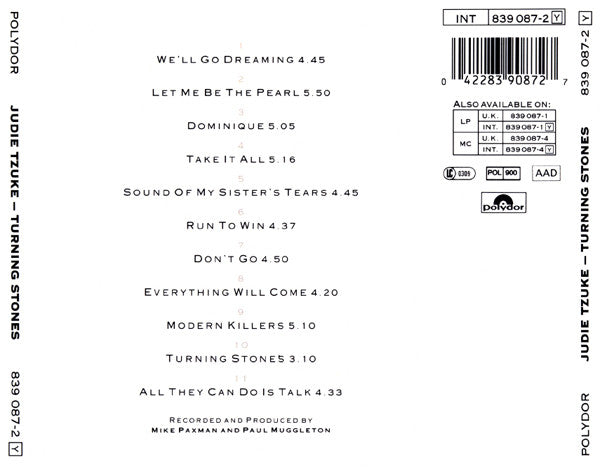 Judie Tzuke : Turning Stones (CD, Album)