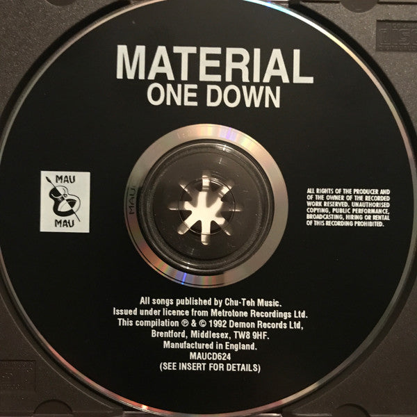 Material : One Down (CD, Album, RE)