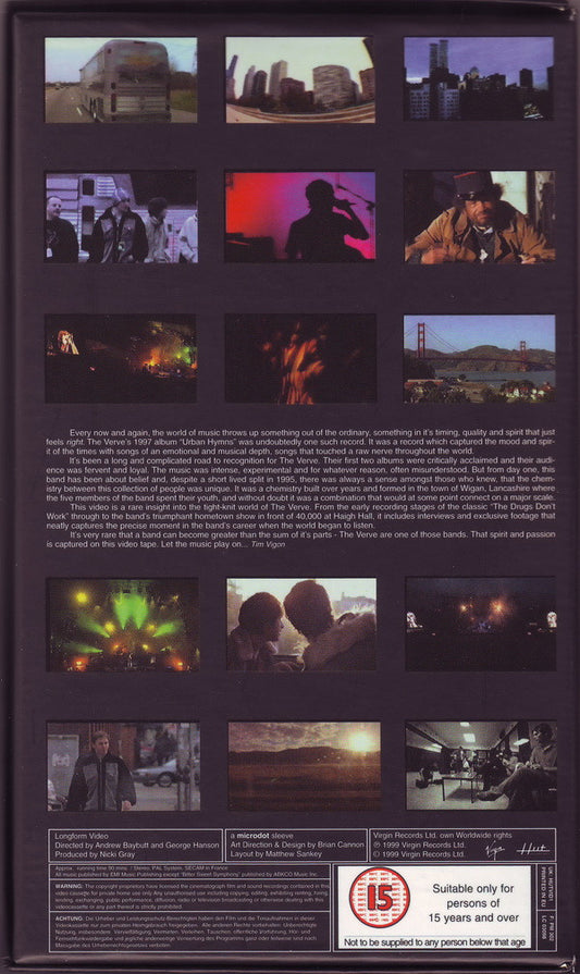 The Verve : The Video 96 - 98 (VHS, Comp, PAL)