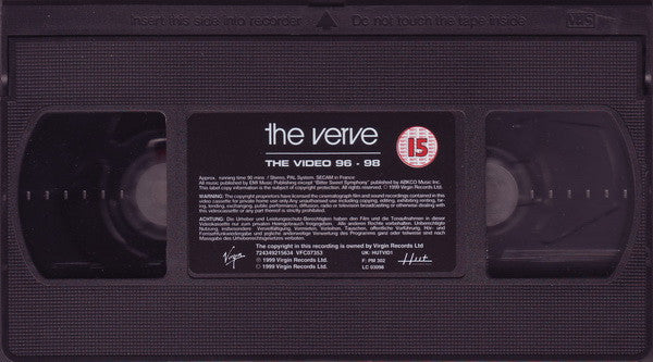 The Verve : The Video 96 - 98 (VHS, Comp, PAL)
