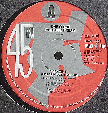 One O One Electric Dream : Sex Time (12", Promo)