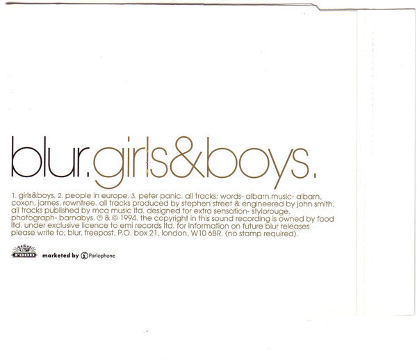 Blur : Girls & Boys (CD, Single, CD2)
