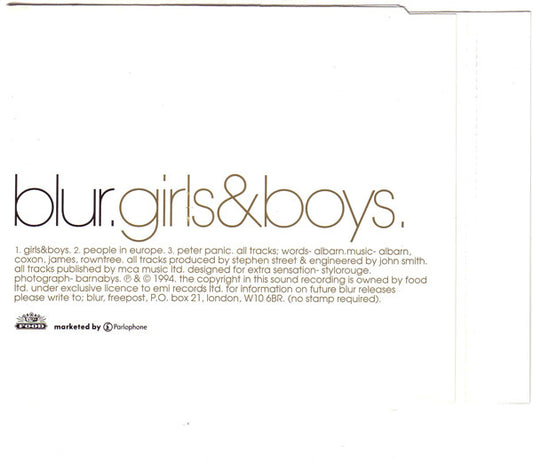 Blur : Girls & Boys (CD, Single, CD2)