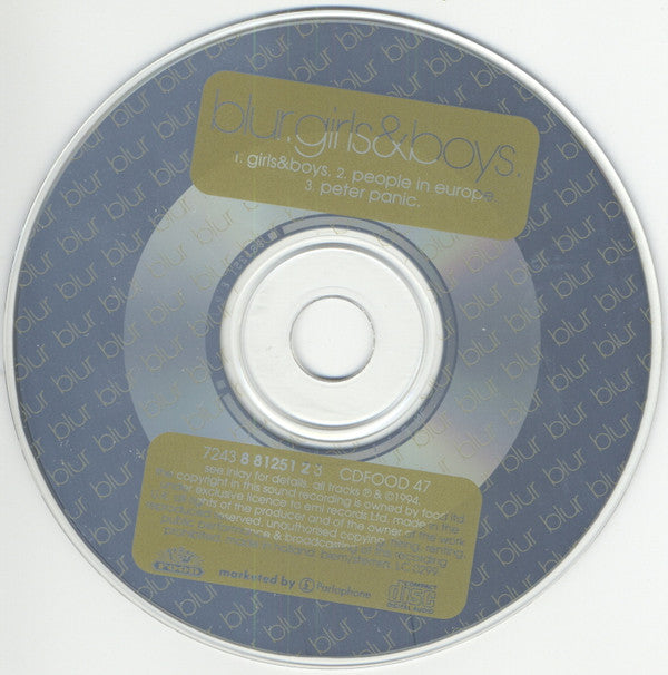 Blur : Girls & Boys (CD, Single, CD2)