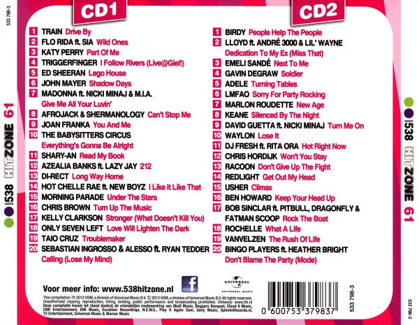 Various : Radio 538 Hitzone 61 (2xCD, Comp)