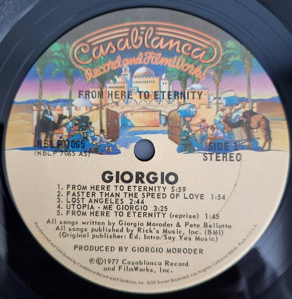 Giorgio* : From Here To Eternity (LP, Album, Ter)