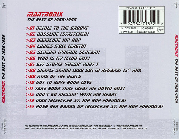 Mantronix : The Best Of 1985-1999 (CD, Comp)