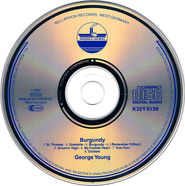 George Young (2) : Burgundy (CD, Album)