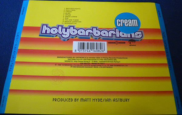 Holy Barbarians : Cream (CD, Album)