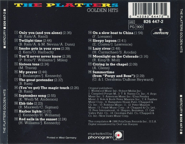 The Platters : Golden Hits (CD, Comp, RM)