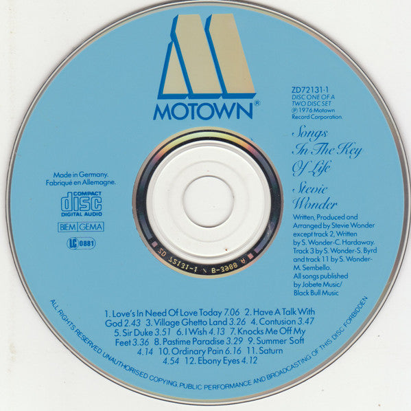 Stevie Wonder : Songs In The Key Of Life (Box, RE + 2xCD, Album, RE)