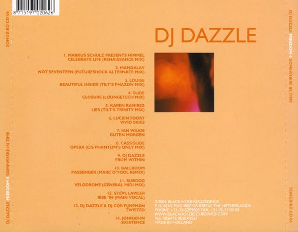 DJ Dazzle : Freedom 4: Somewhere In Time (CD, Comp, Mixed)
