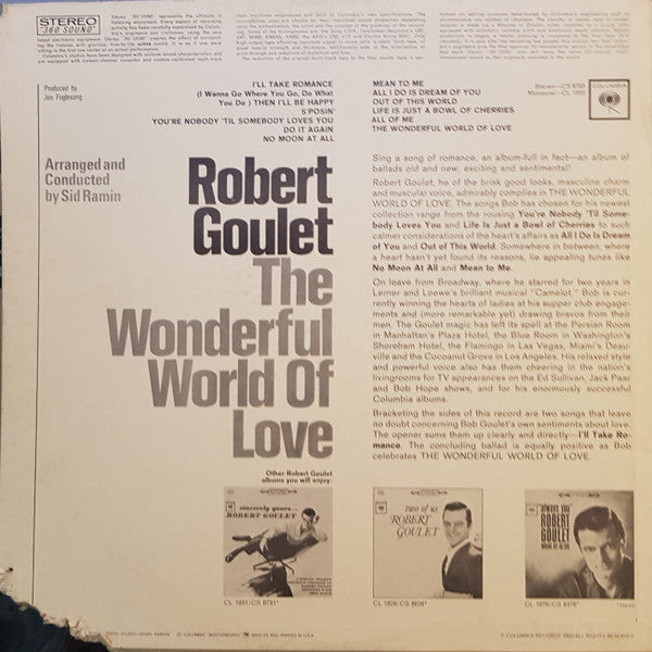 Robert Goulet : The Wonderful World Of Love (LP, Album)