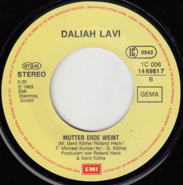 Daliah Lavi : Ich Wollt' Nur Mal Mit Dir Reden (7", Single)