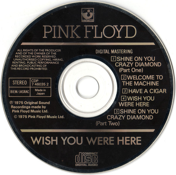 Pink Floyd : Wish You Were Here (CD, Album, RE)